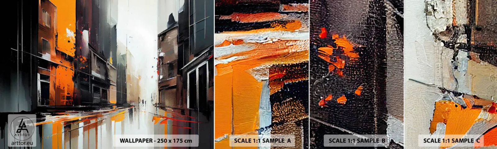 Muestra De Fotomural Standard Eco - Día lluvioso - Arquitectura, Arte Moderno, Ciudad - 100x30 cm