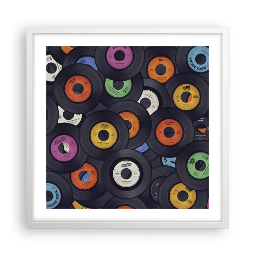 Póster en marco blanco - Colores de los clásicos - 50x50 cm