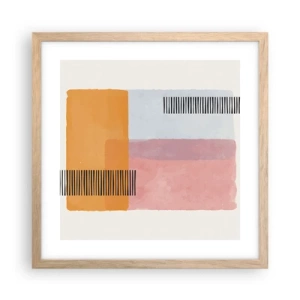 Póster en marco roble claro - La rectitud - 40x40 cm