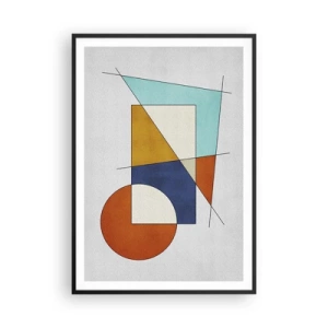 Póster en marco negro - Abstracción: diversión modernista - 70x100 cm