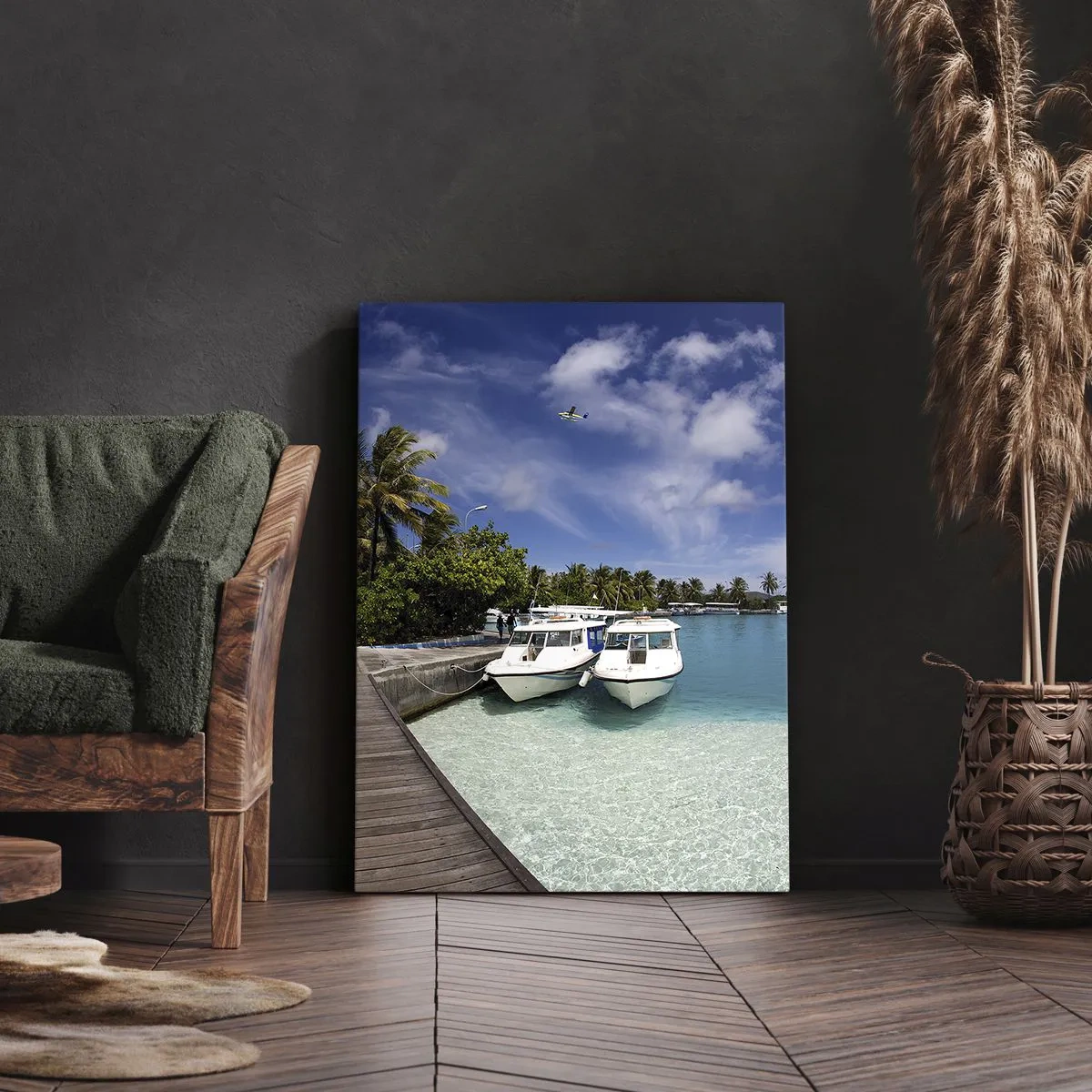 Cuadro sobre lienzo - Impresión de Imagen - Y sin embargo el paraíso existe - 55x100 cm