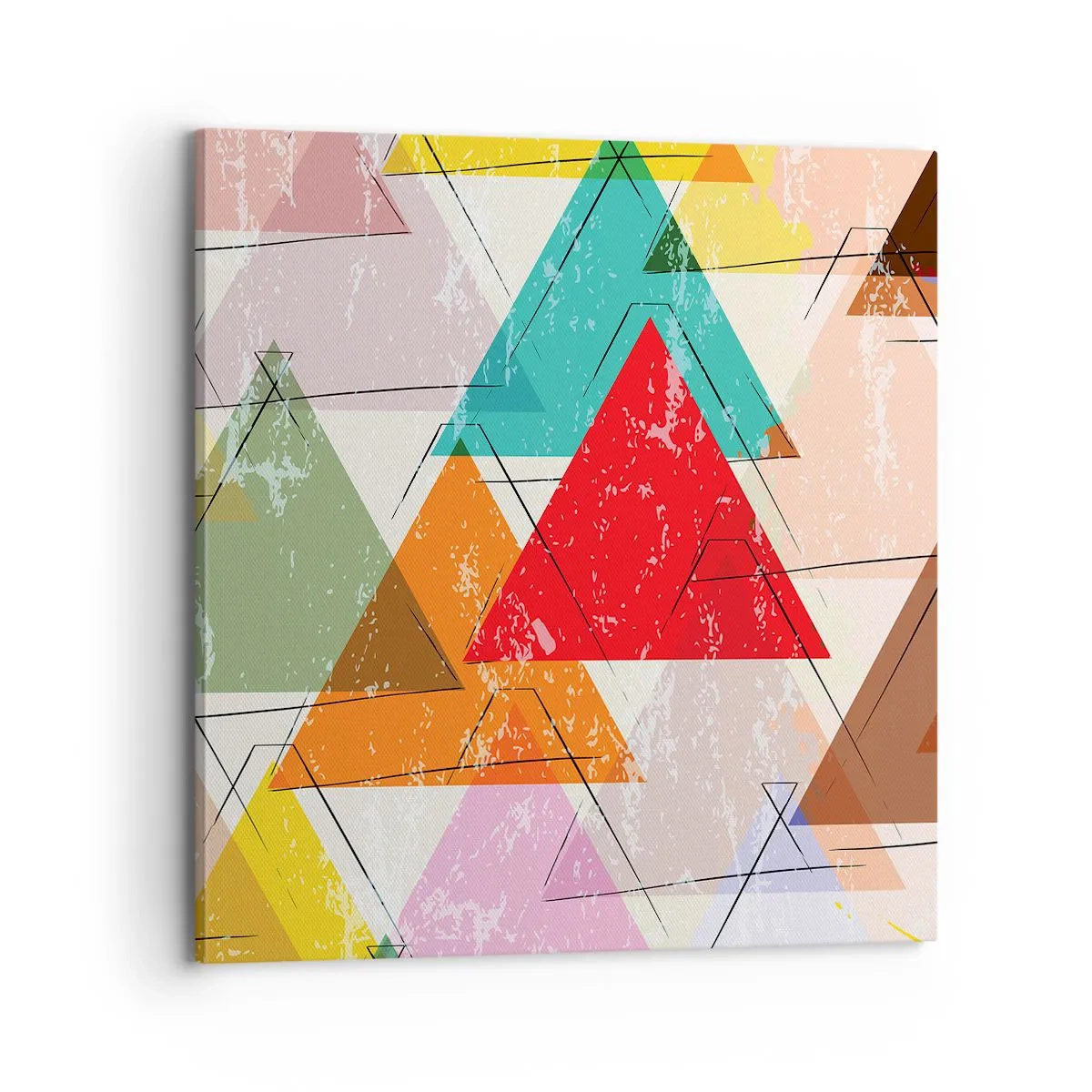 Cuadro sobre lienzo - Impresión de Imagen - De tres en tres - 70x70 cm