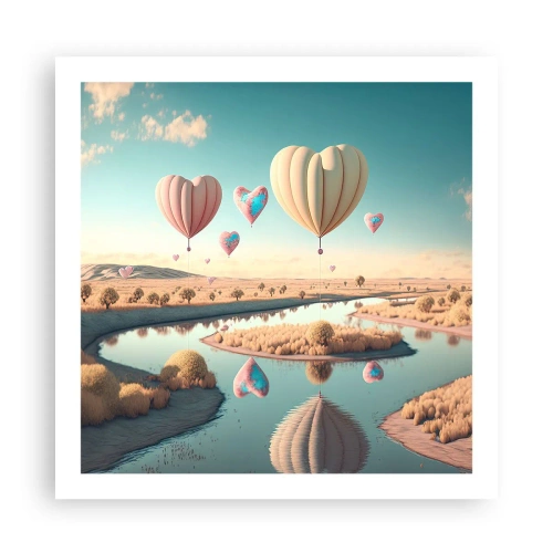 Póster - El amor te hace volar - 60x60 cm