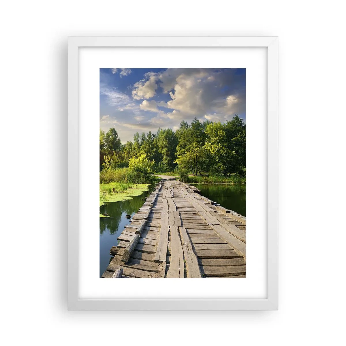 Póster en marco blanco - Verano, verano en todas partes - 30x40 cm