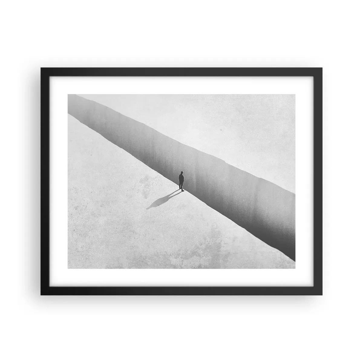 Póster en marco negro - Sin un destino claro - 50x40 cm