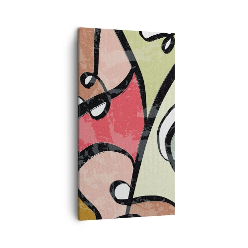 Cuadro sobre lienzo - Impresión de Imagen - Piruetas entre colores - 45x80 cm