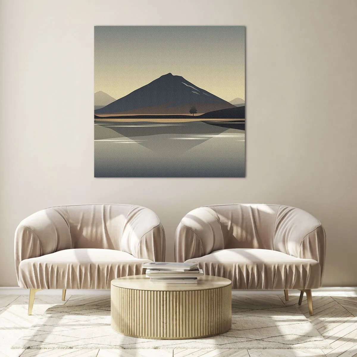 Cuadro sobre vidrio - Impresiones sobre Vidrio - Reflejo de espejo - 30x30 cm