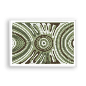 Póster en marco blanco - Explosión de emociones - 100x70 cm