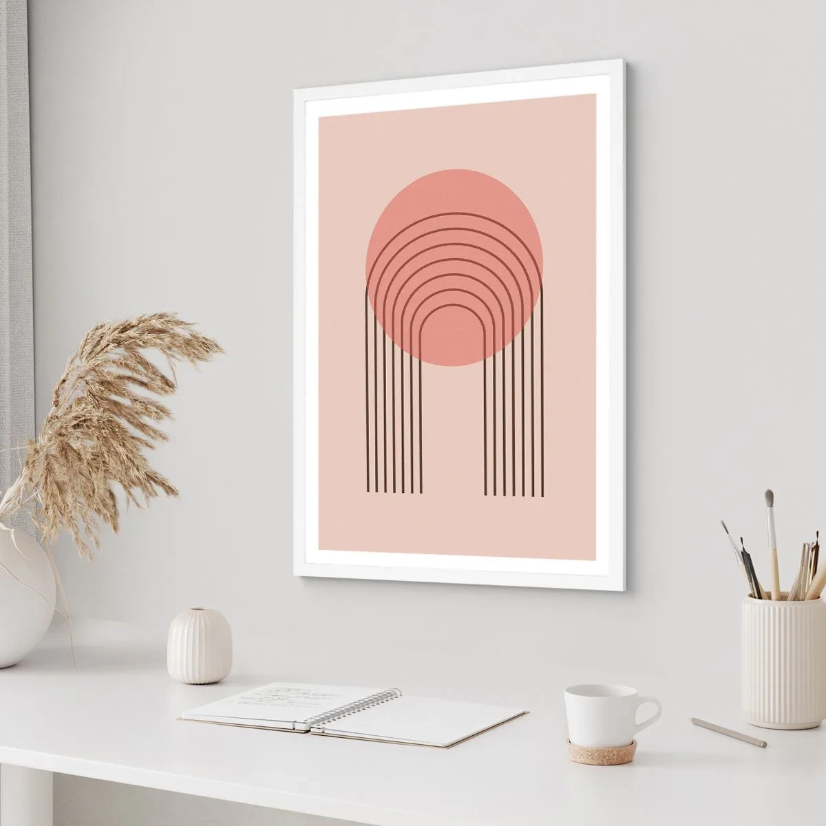 Póster en marco blanco - Atracción irresistible - 70x100 cm