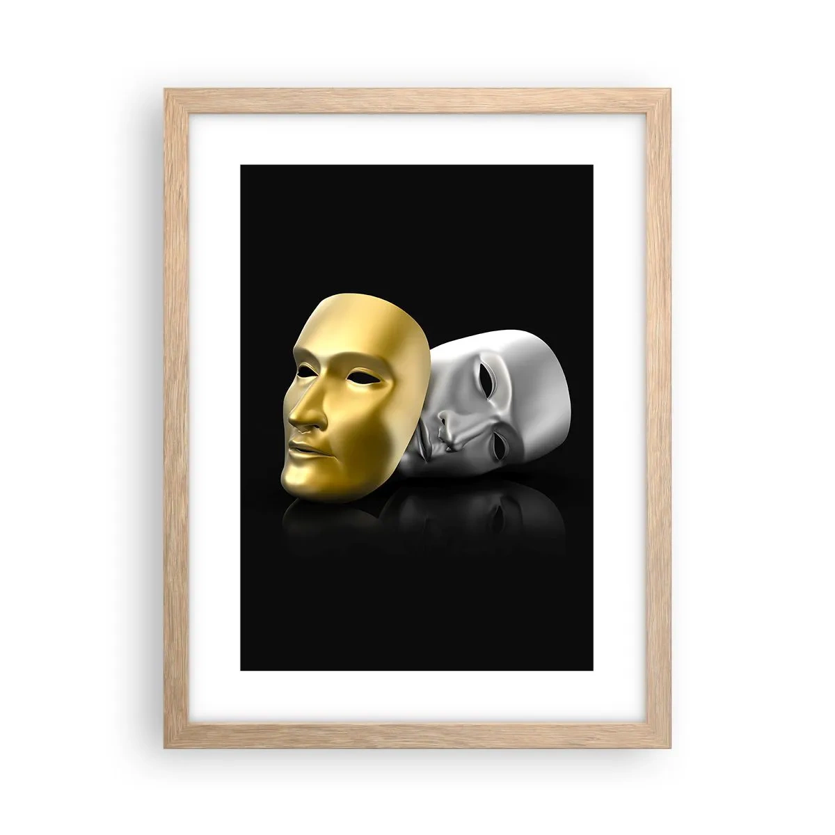 Póster en marco roble claro - La vida es un teatro - 30x40 cm