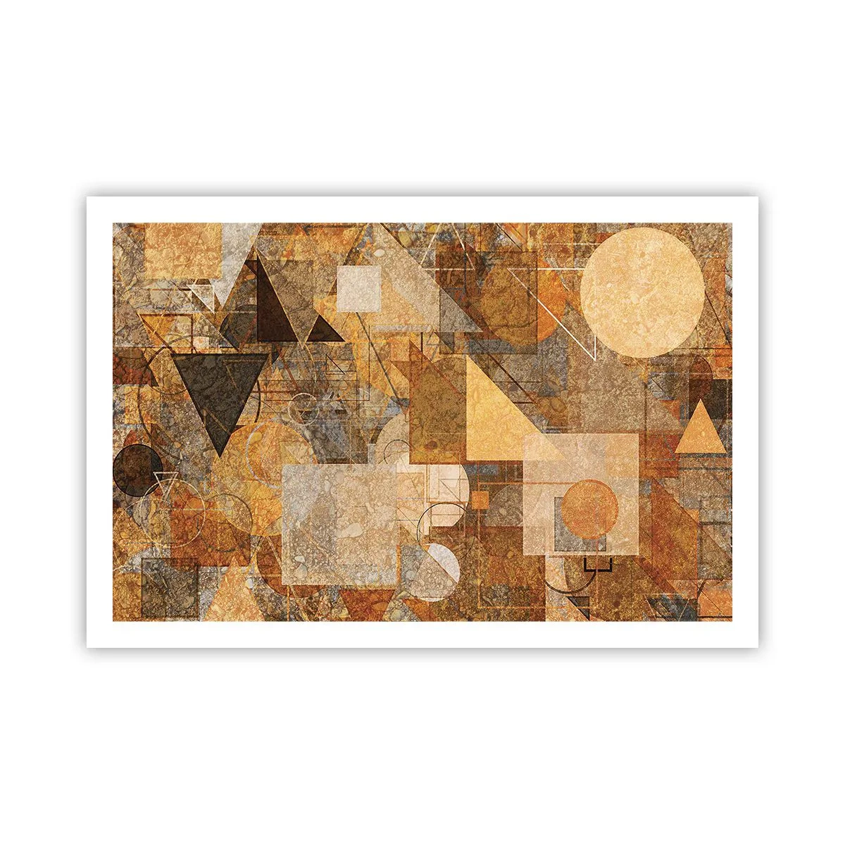 Póster - Estudio cubista en bronce - 91x61 cm