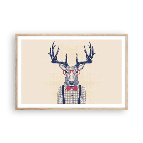 Póster en marco roble claro - Una extravagancia lúdica - 91x61 cm