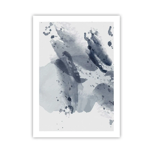 Póster - Pintura de acuarela abstracta inspirada en la naturaleza del agua. - 50x70cm - Un estudio sobre la naturaleza del agua - Decoración de pared moderna para salón y dormitorio ARTTOR