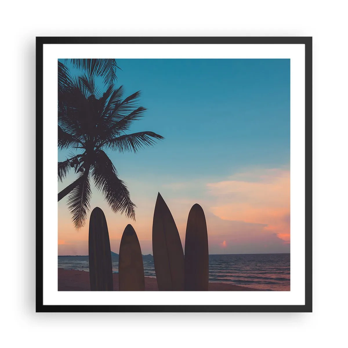 Póster en marco negro - Mañana también disfrutaremos - 60x60 cm
