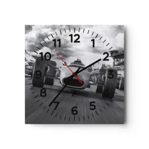 Reloj de pared - Reloj de vidrio - ¡Hay poder! - 30x30 cm