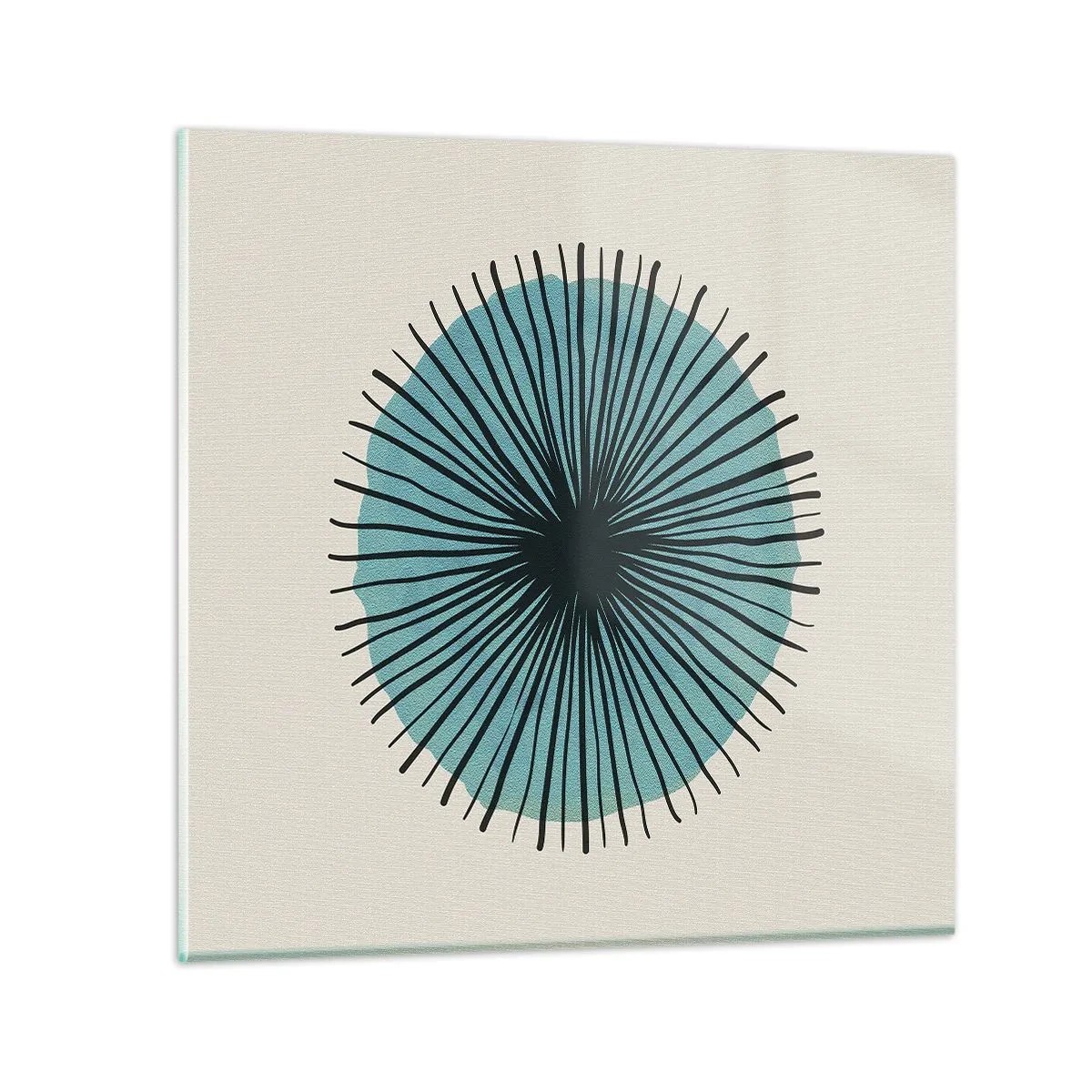 Cuadro sobre vidrio - Impresiones sobre Vidrio - Radiante en azul - 50x50 cm