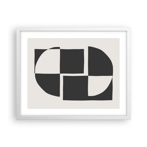 Póster en marco blanco - Antítesis - síntesis - 50x40 cm
