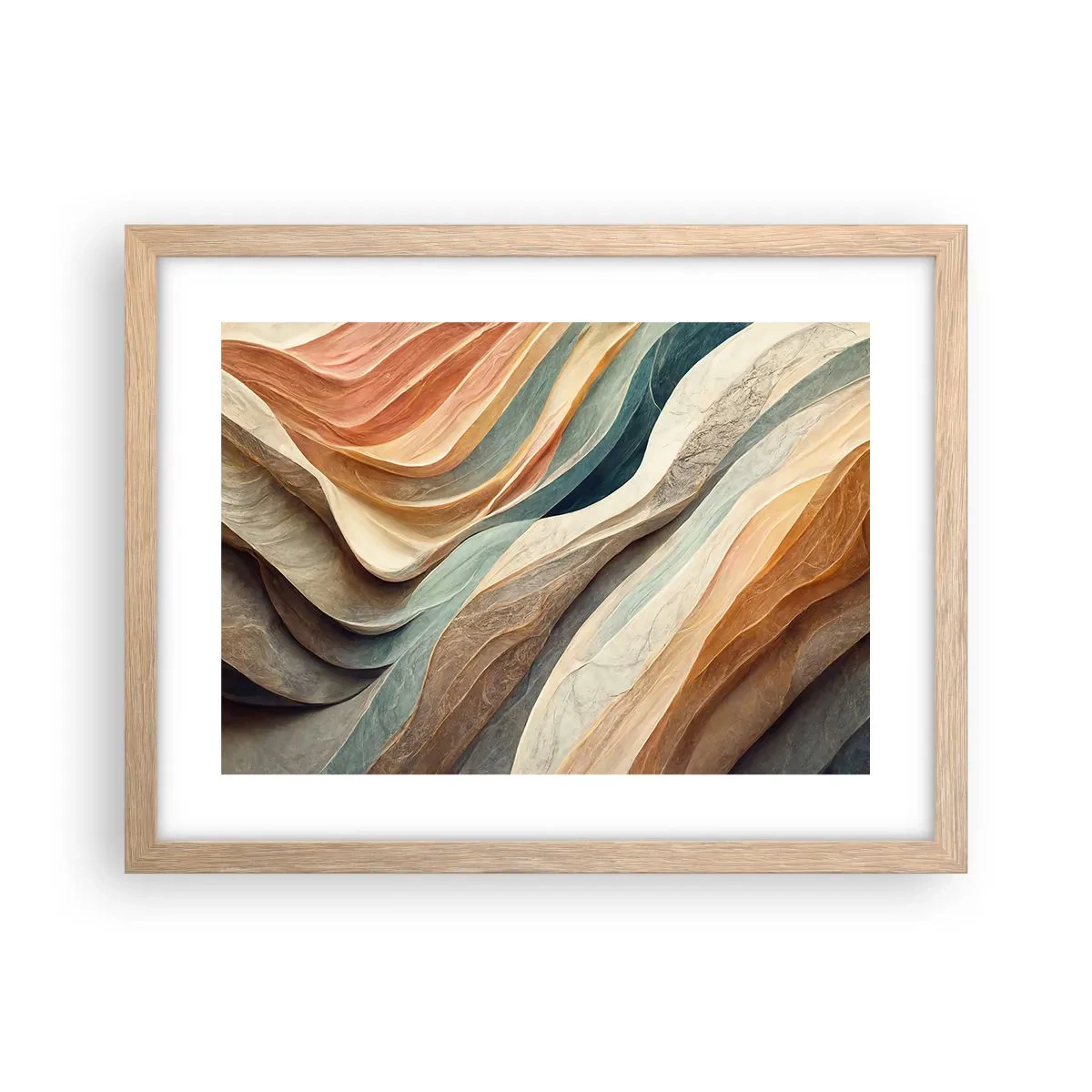 Póster en marco roble claro - Momentos previos al cambio - 40x30 cm
