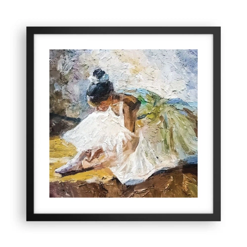 Póster en marco negro - De un cuadro de Degas - 40x40 cm