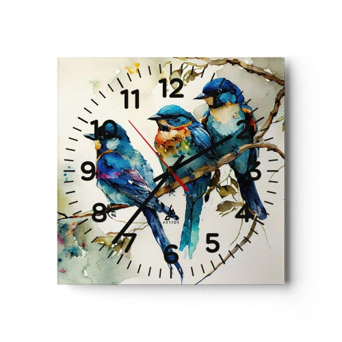 Reloj de pared - Reloj de vidrio - ¿Ofendido? - 30x30 cm