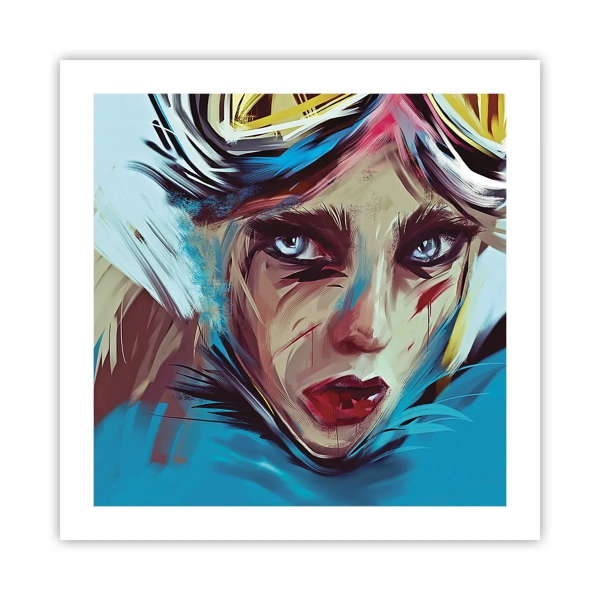 Póster - Guerrera colorida - 50x50 cm