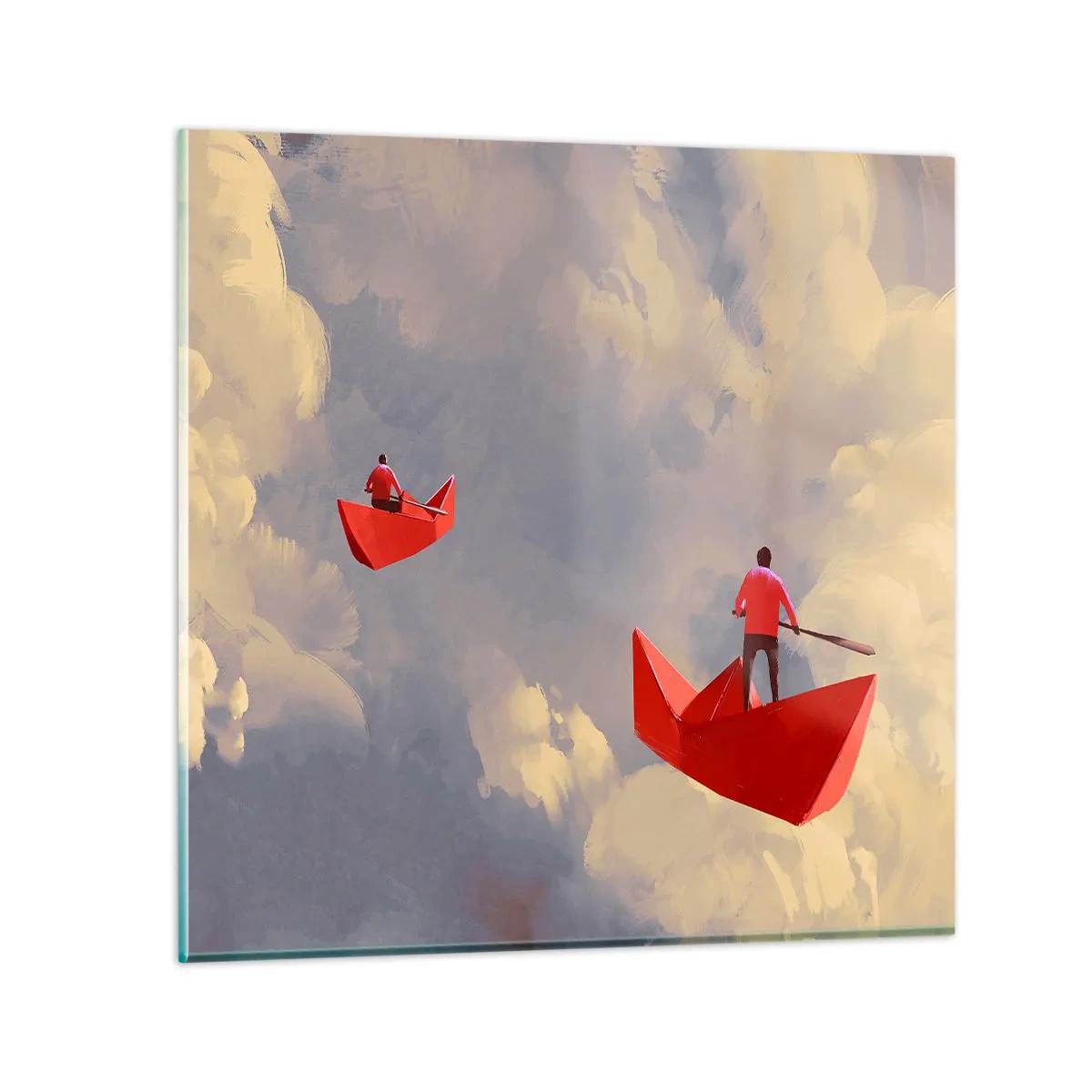 Cuadro sobre vidrio - Impresiones sobre Vidrio - El viaje de un soñador - 60x60 cm