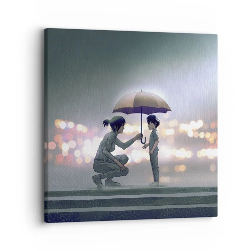 Cuadro sobre lienzo - Impresión de Imagen - Y todo está bien - 30x30 cm