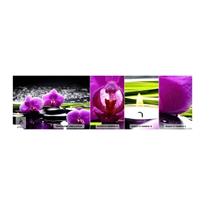Muestra de fotomural autoadhesivo Deluxe Sticker - Ahogarse en la paz y la tranquilidad - flores, Orquídea, Orquídea - 100x30 cm