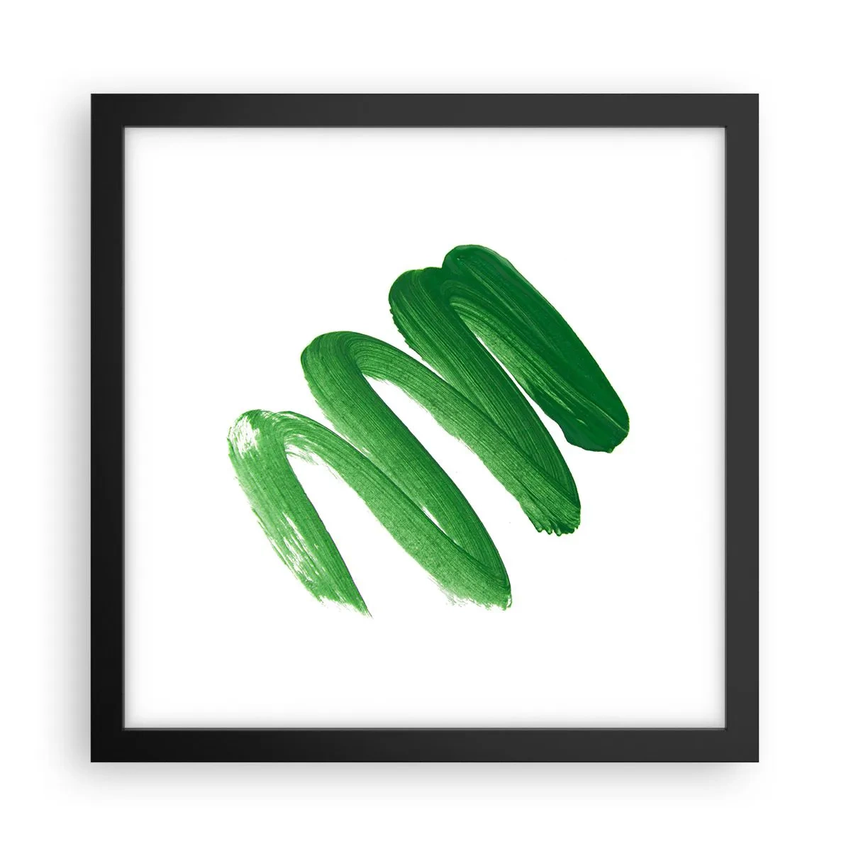 Póster en marco negro - Una broma verde - 30x30 cm
