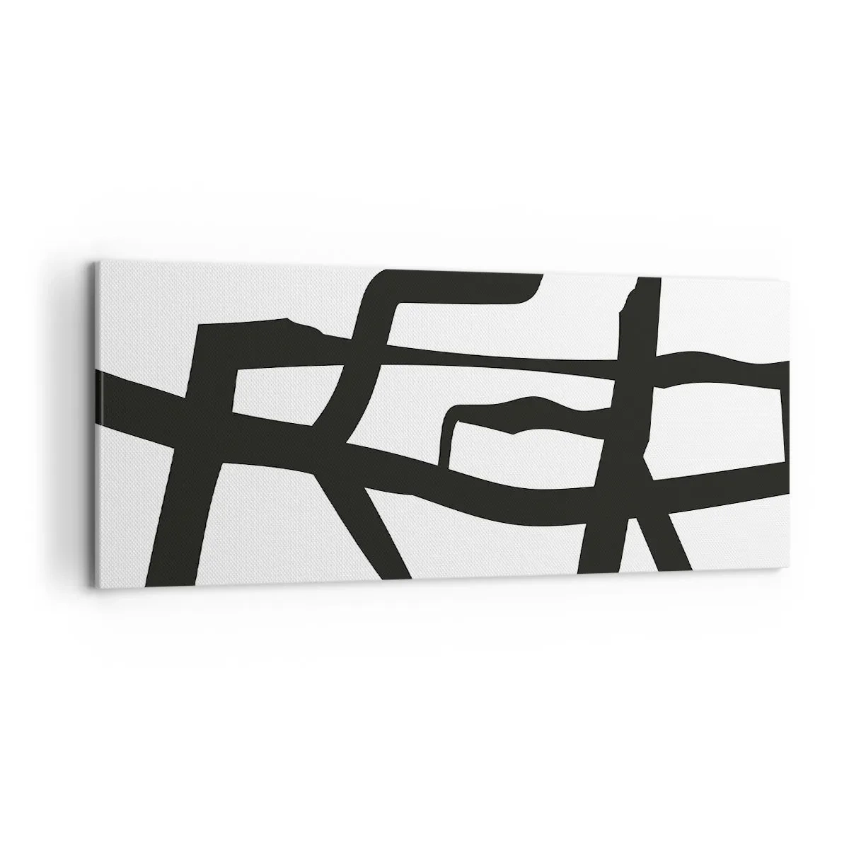 Cuadro sobre lienzo - Impresión de Imagen - Construcción en blanco y negro - 100x40 cm