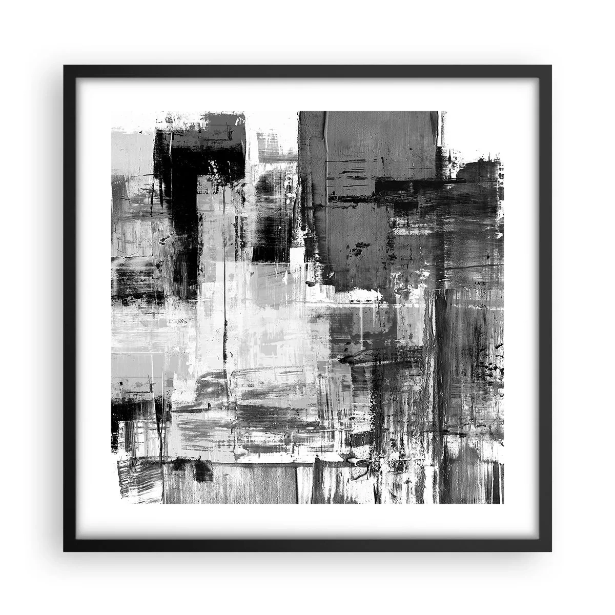 Póster en marco negro - El gris es hermoso - 50x50 cm