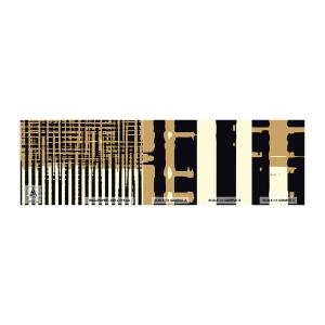 Muestra de fotomural autoadhesivo Deluxe Sticker - Abstracción arquitectónica - Abstracción, Pedazo, Líneas - 100x30 cm