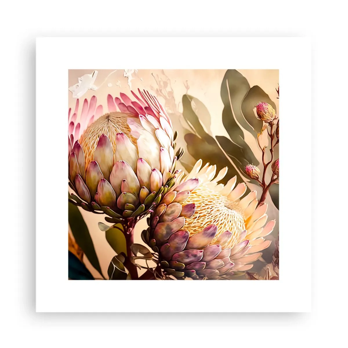 Póster - Abrazados con ternura - 30x30 cm