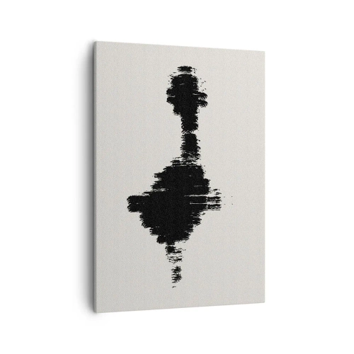 Cuadro sobre lienzo - Impresión de Imagen - Un motivo abstracto que se asemeja a una onda de sonido en estilo minimalista. - 50x70cm - Vibraciones de la imaginación - Decoración de pared moderna para salón y dormitorio ARTTOR