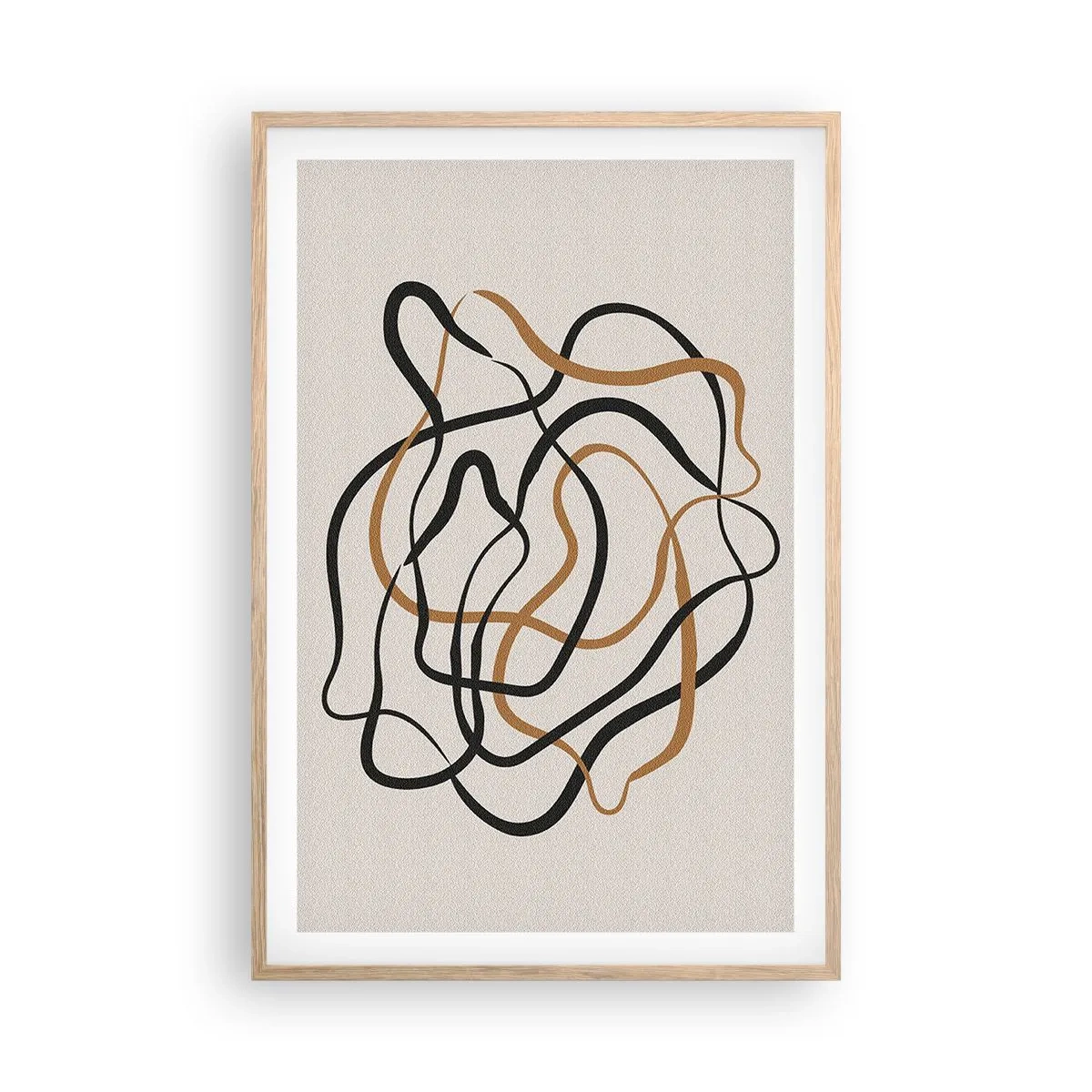 Póster en marco roble claro - Todo ha salido mal - 61x91 cm