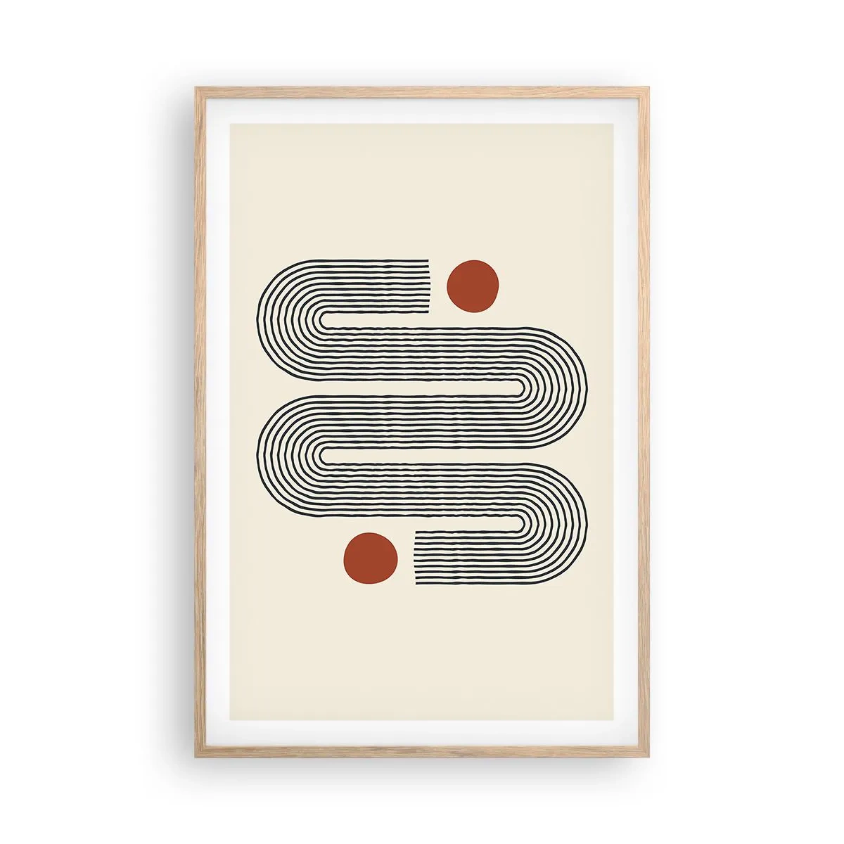 Póster en marco roble claro - De principio a fin - 61x91 cm