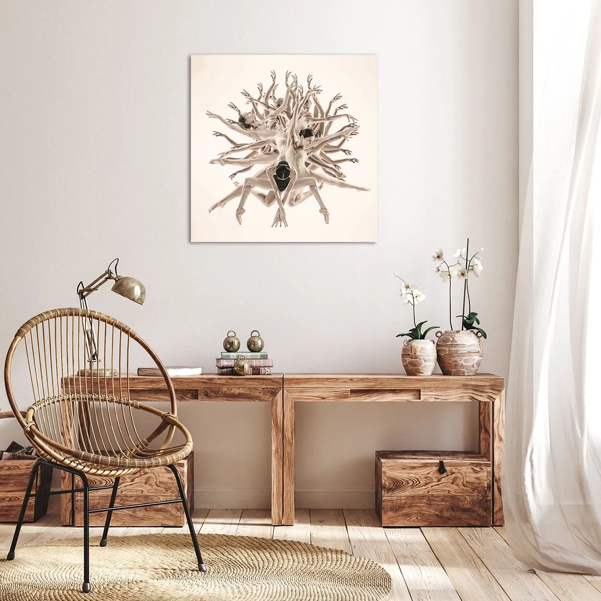 Cuadro sobre lienzo - Impresión de Imagen - Floreciendo en la danza - 70x70 cm