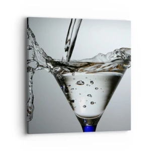 Cuadro sobre lienzo - Impresión de Imagen - Sobre el borde de una taza - 40x40 cm