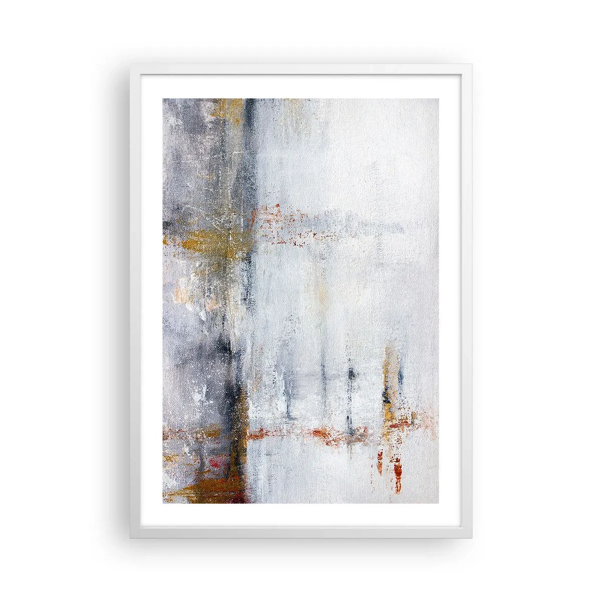 Póster en marco blanco - Tras una cortina de aire - 50x70 cm