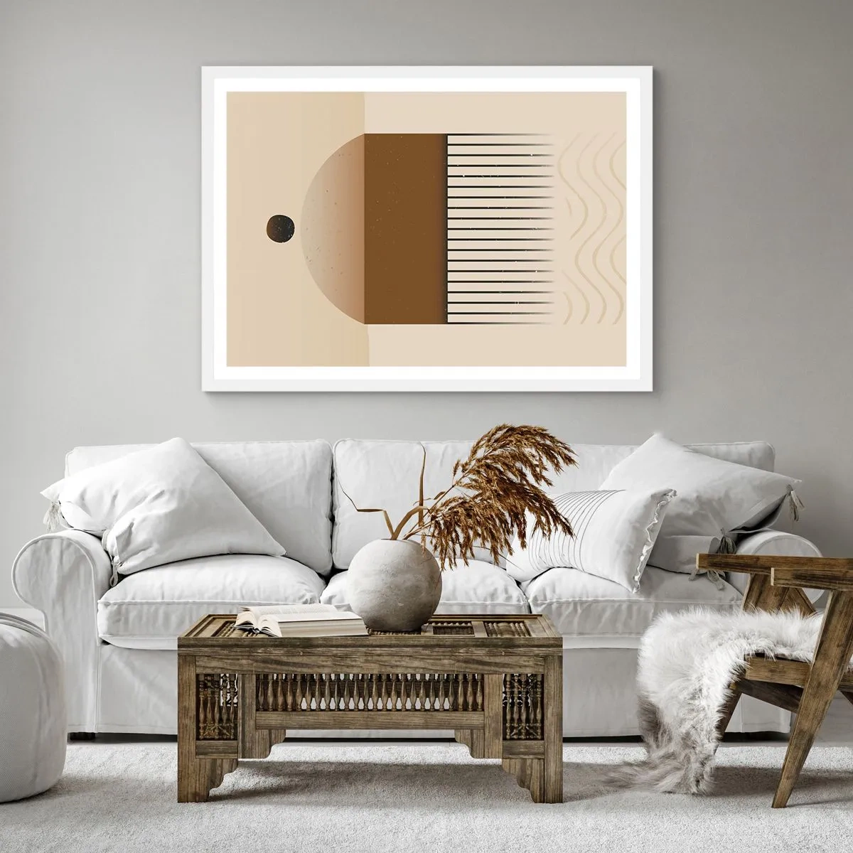 Póster en marco blanco - Varios estados - 50x50 cm