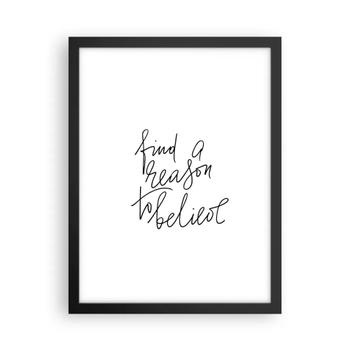 Póster en marco negro - Es posible - 30x40 cm