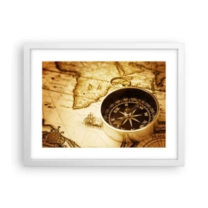 Póster en marco blanco - ¿Este u Oeste? - 40x30 cm