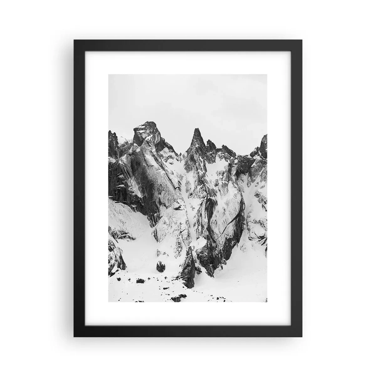 Póster en marco negro - Cresta amenazante - 30x40 cm