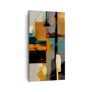 Cuadro sobre lienzo - Impresión de Imagen - Abstracción: luces y sombras - 45x80 cm