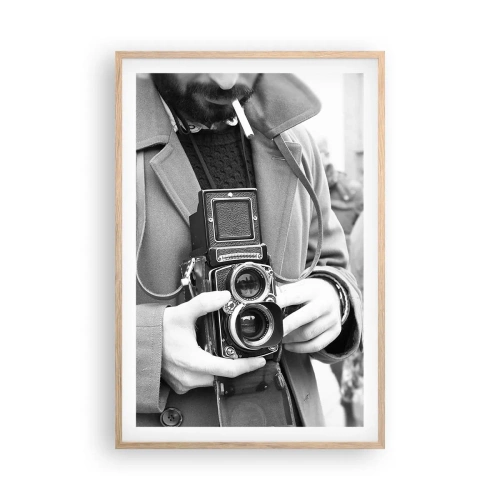 Póster en marco roble claro - En estilo retro - 61x91 cm
