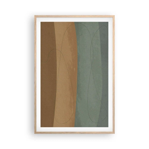 Póster en marco roble claro - Composición horizontal - 61x91 cm