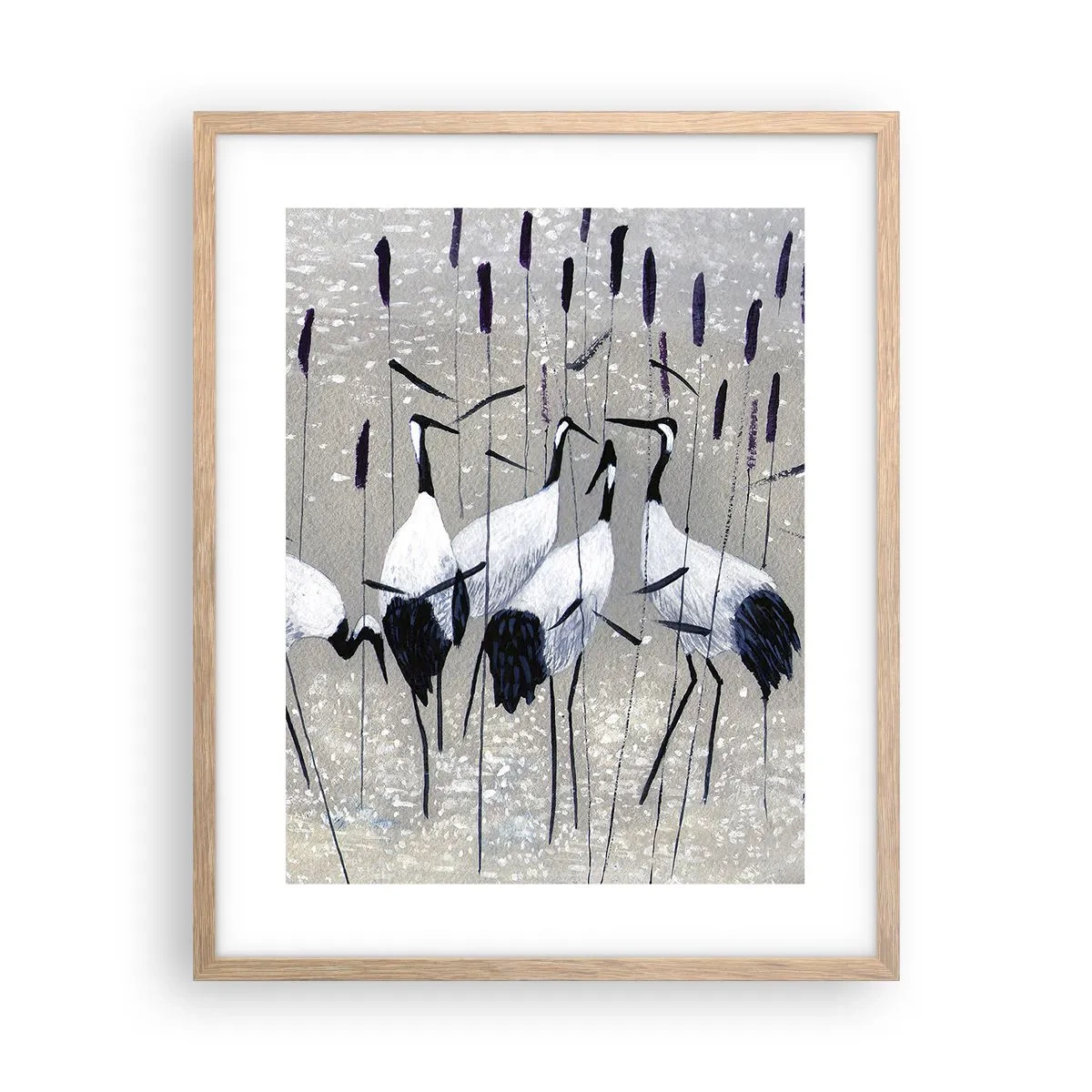 Póster en marco roble claro - Entre los suyos - 40x50 cm