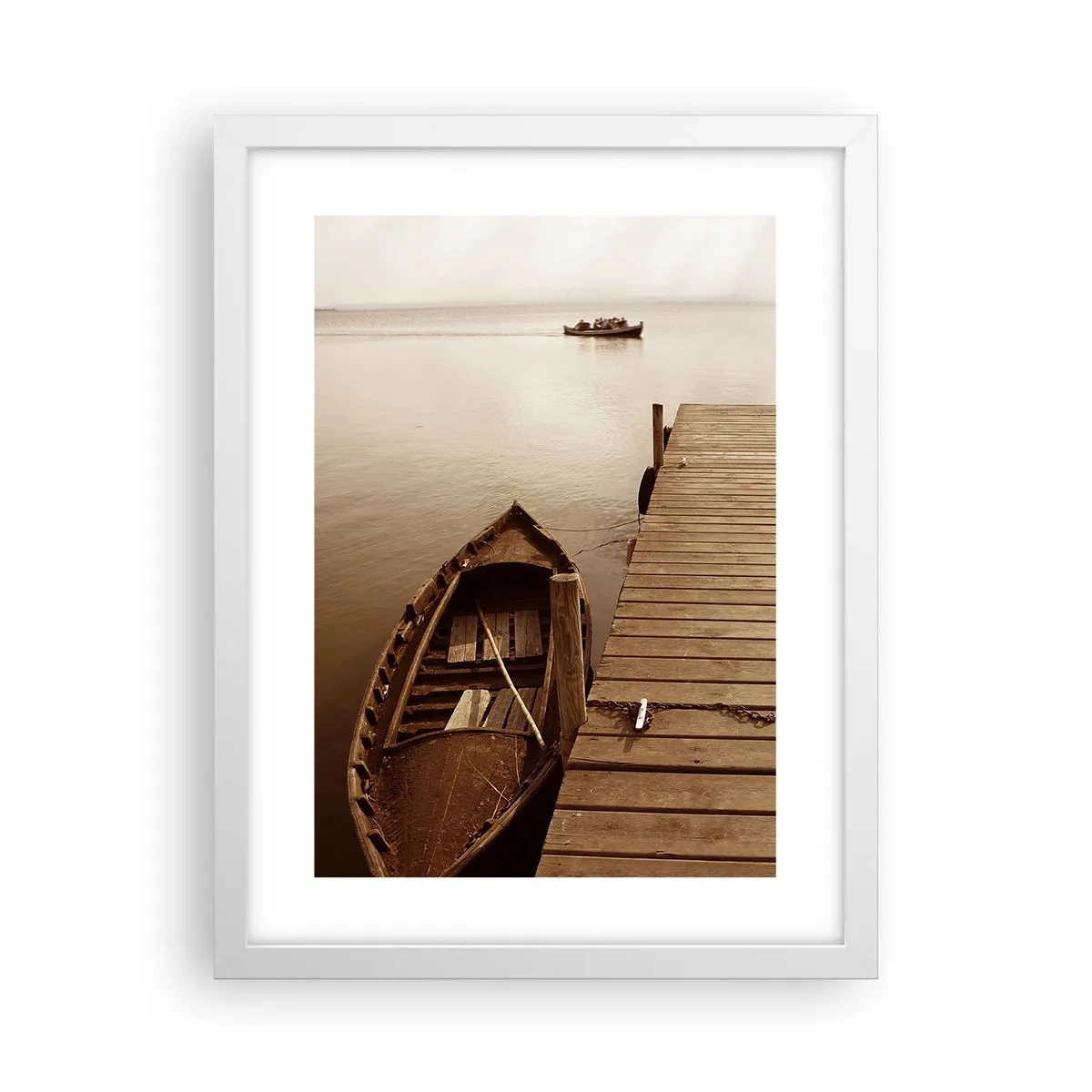 Póster en marco blanco - La auténtica paz - 30x40 cm