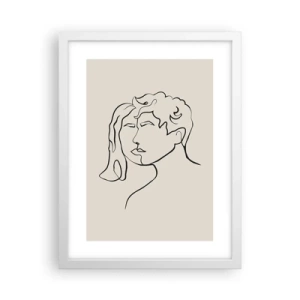 Póster en marco blanco - Y se convirtieron en uno - 30x40 cm