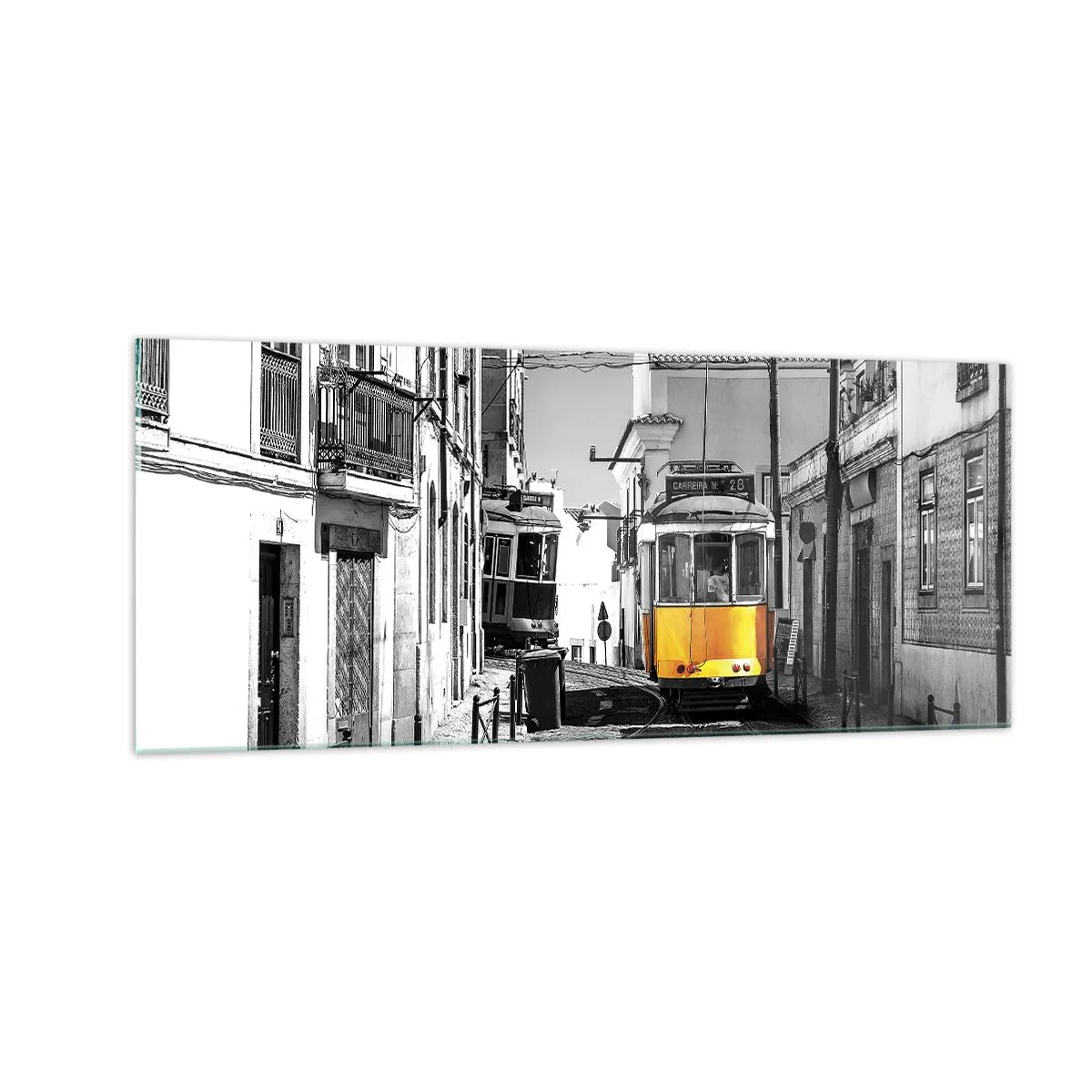 Cuadro sobre vidrio - Impresiones sobre Vidrio - Espíritu de Lisboa - 100x40 cm